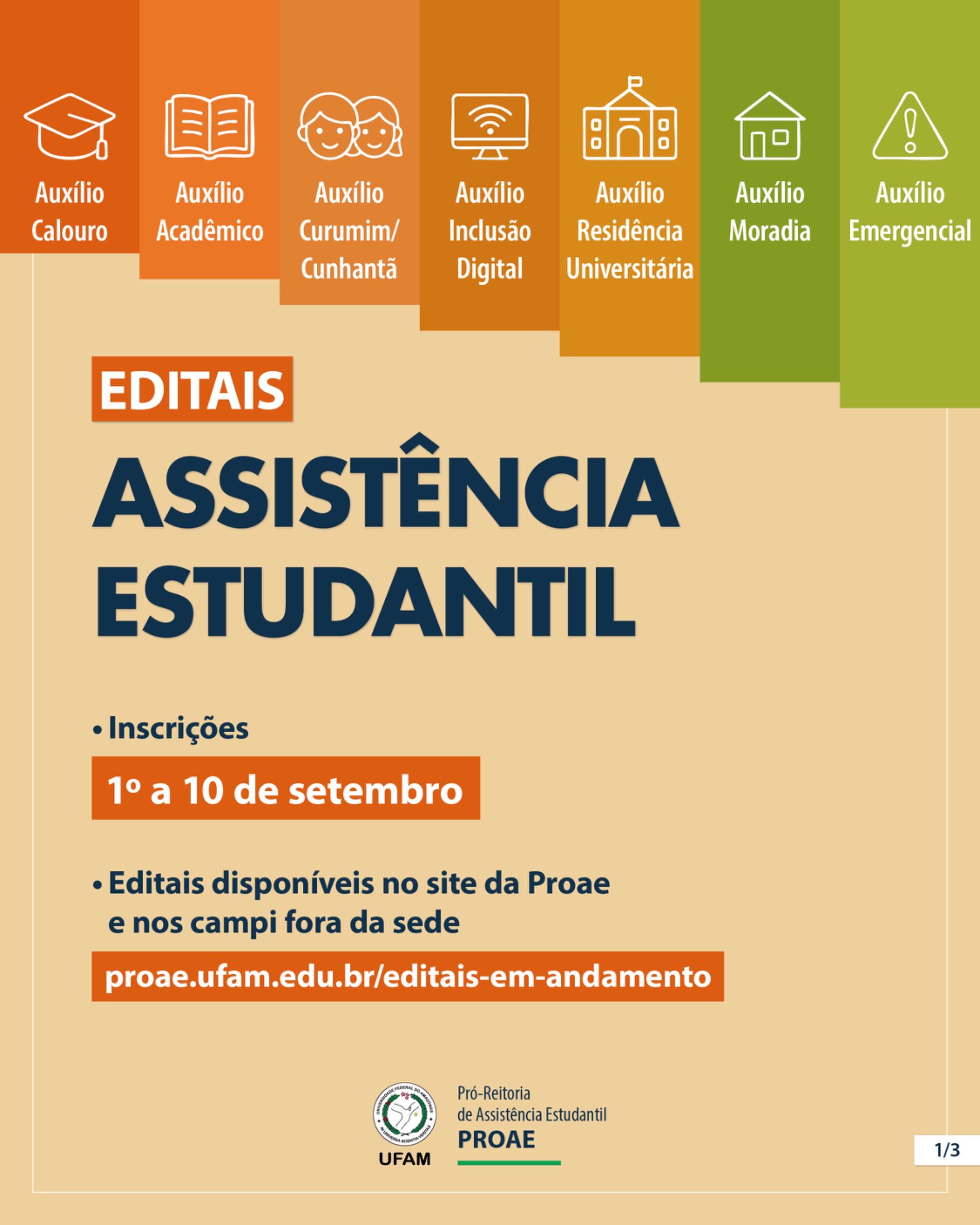 Editais da Assistência Estudantil - 2025